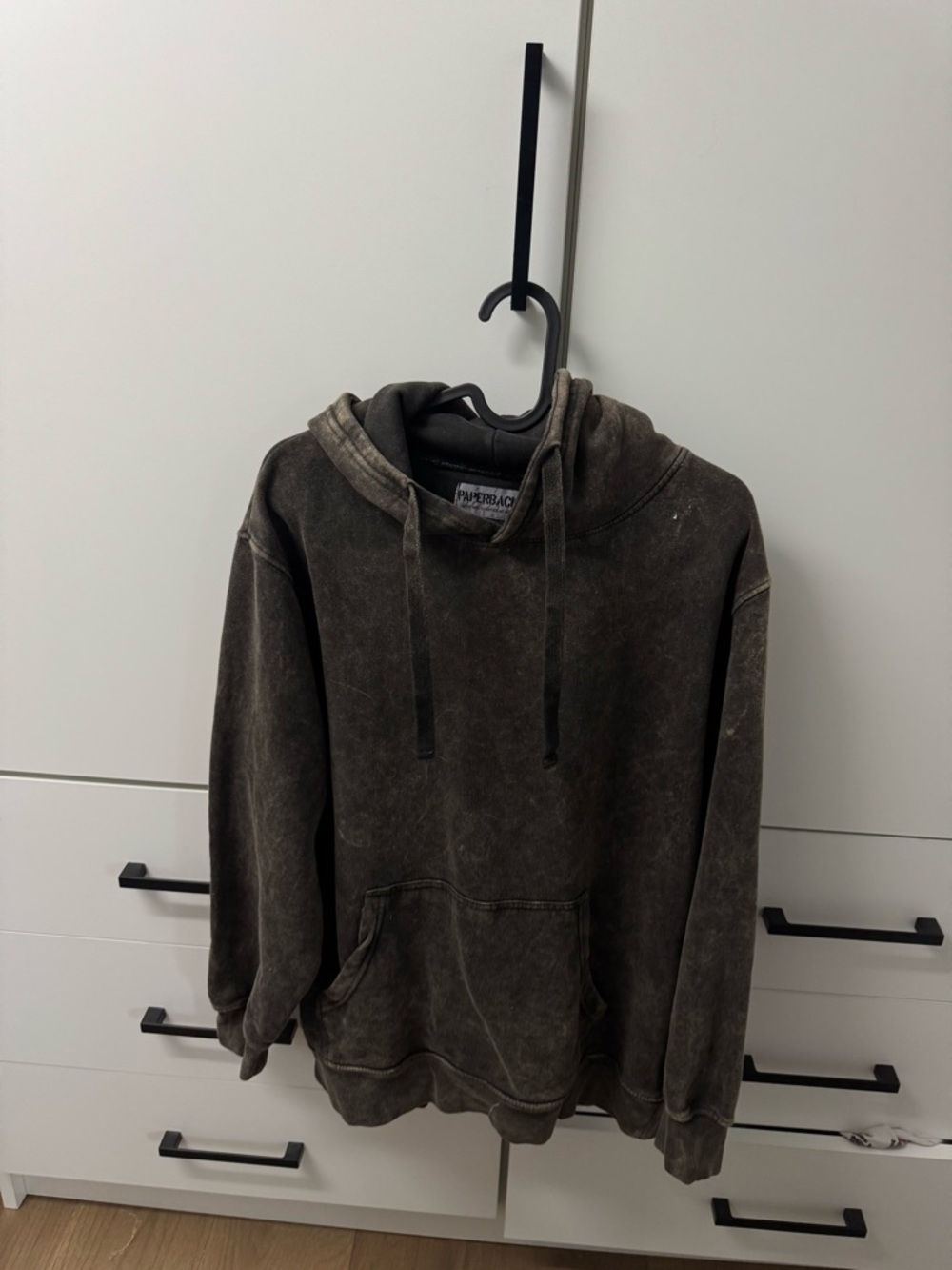 Abercrombie & Fitch Washed Black Brown Hoodie